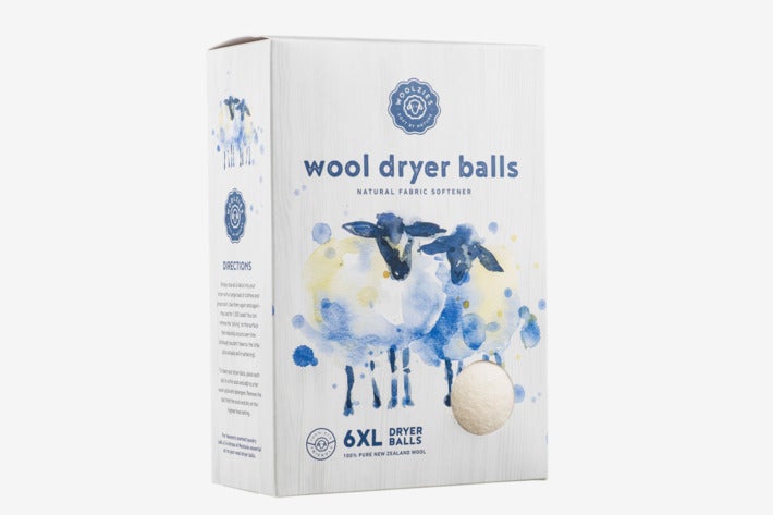 Box of Woolzies Wool Dryer Balls.